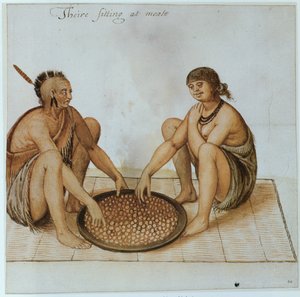 インドの男性と女性を食べる 作： John White